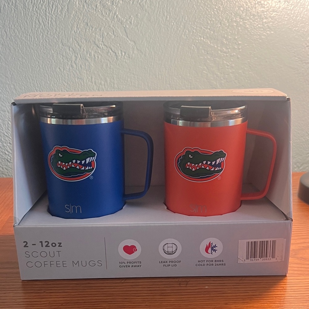 U of F Gators, Scout Coffee Mugs Officially Licensed 2-pack Collegiate Drinkware